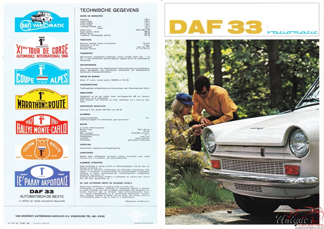 1967 DAF 33 Brochure Page 3